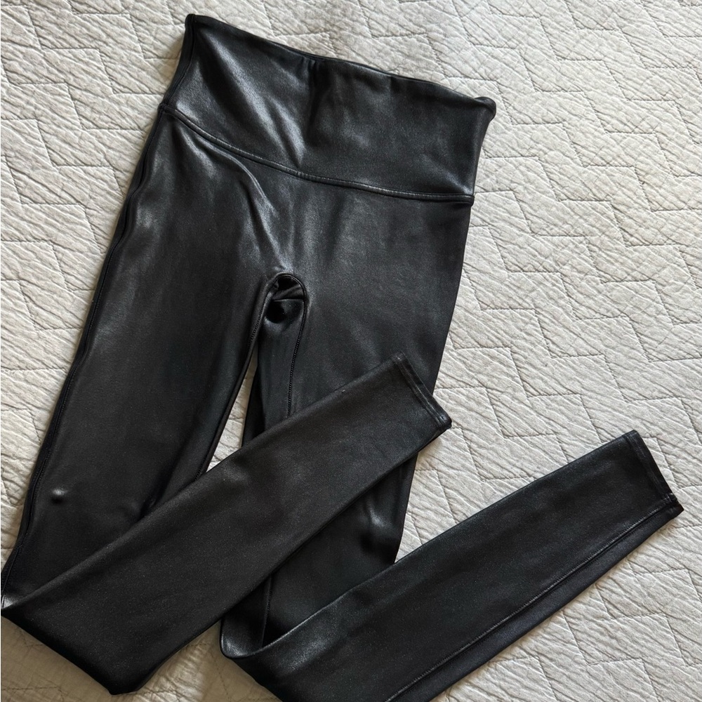 Spanx Leather High-Waisted Leggings